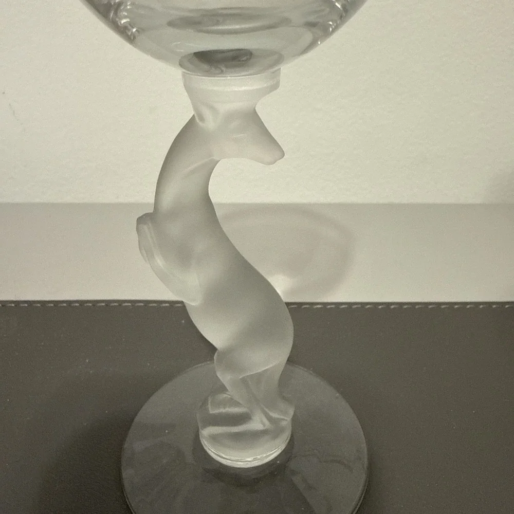 Libbey Silhouette Kangaroo Stem Opalescent Nash Series 6
